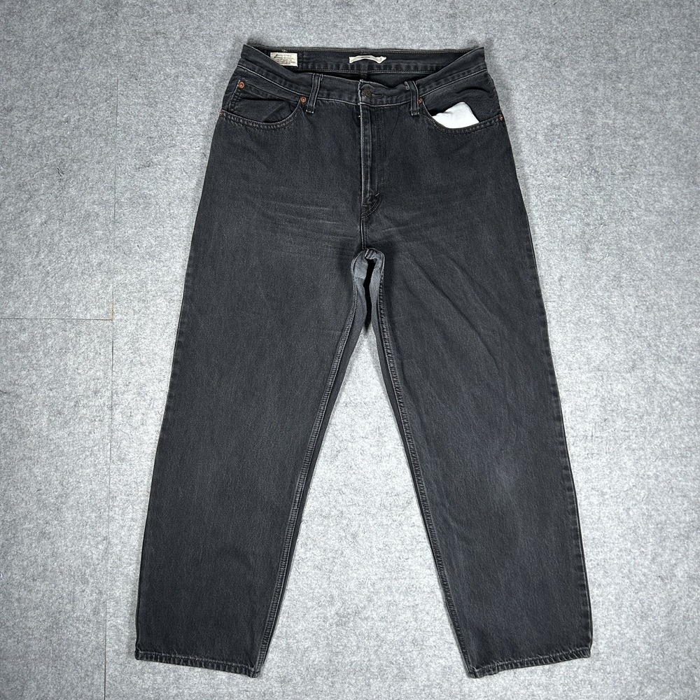 Levi's Dad Jean Denim Jeans Womens 31 Washed Black High Rise Tapered Relaxed Fit
